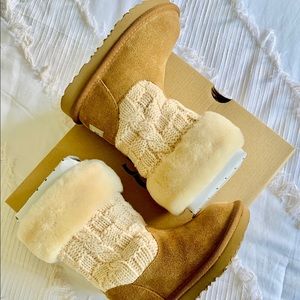UGG JUNIPER II CHESTNUT SUEDE TODDLER BOOTS SIZE 9